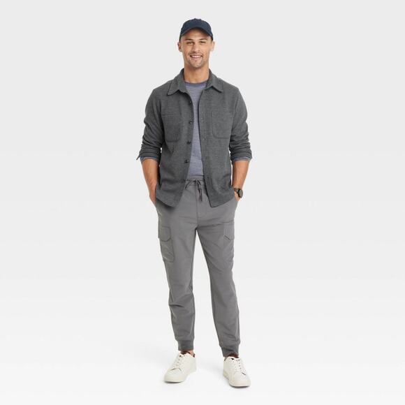 Goodfellow & Co Men’s Fleece Jacket Button-Up Gray Size S New - Picture 3 of 3